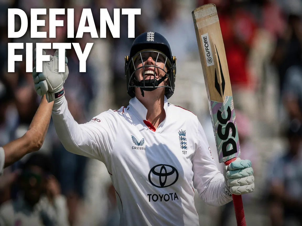 Ecclestone's Gritty Fifty Keeps England Alive in Historic Lord's Test