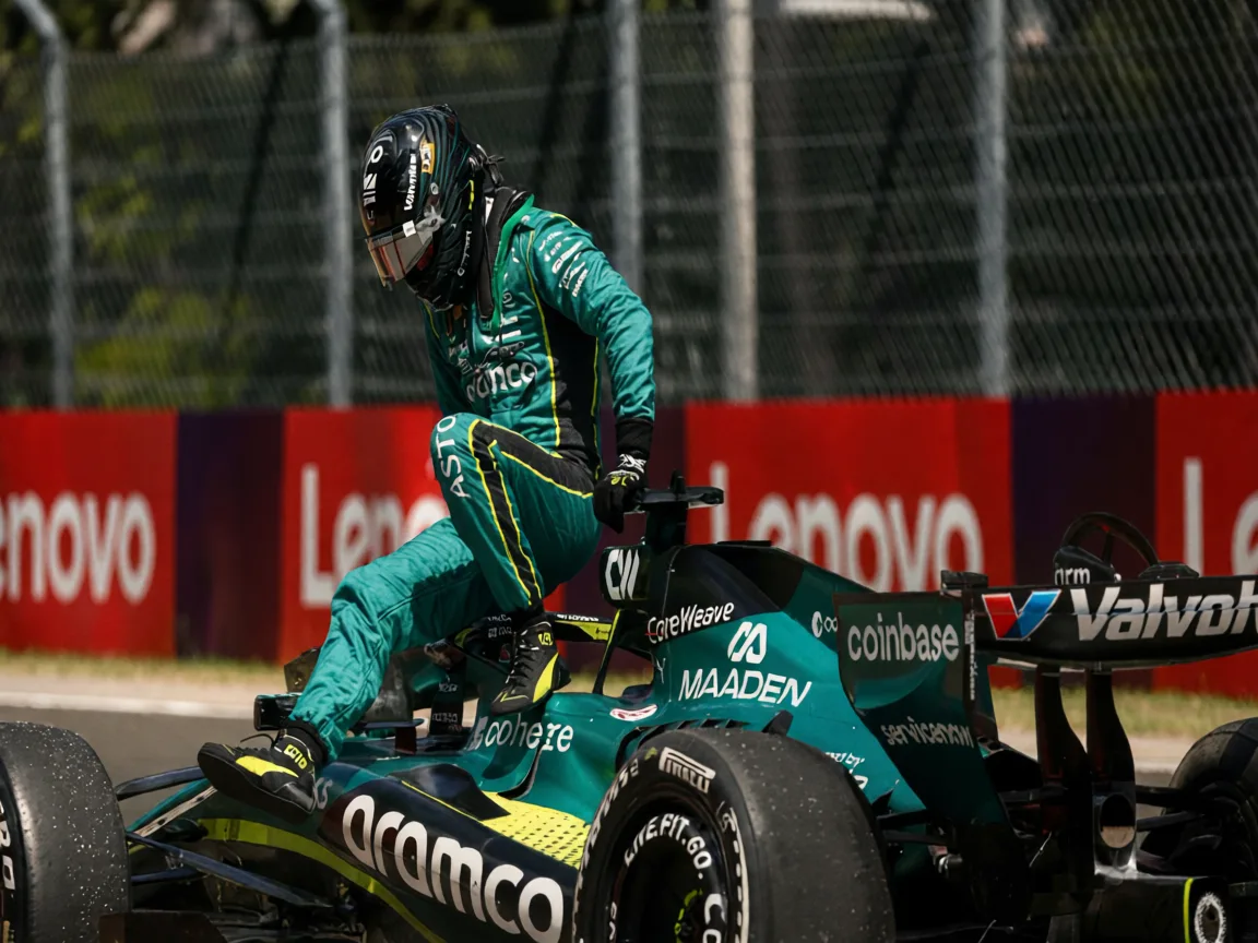Stroll's Rear Suspension Fails on New Aston Martin at Hungarian Practice